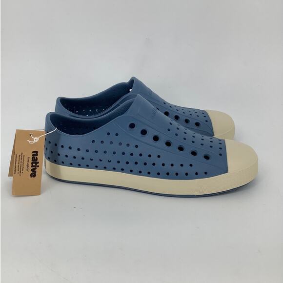 Native Shoes Mens 5 Oasis Blue Jefferson Slip On Sneaker Perforated P2-73 - Picture 3 of 10